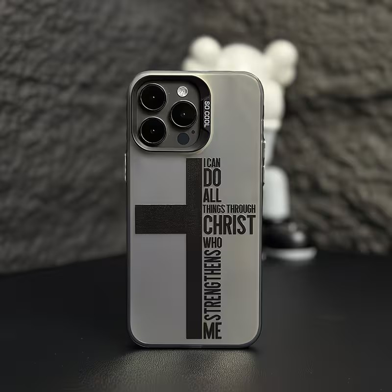 Phone Accessories List - Anti-Fingerabdruck-Kreuz-Bibel-Handyhülle für iPhone 17 16 15