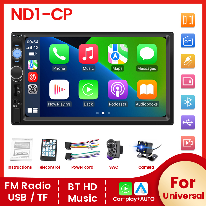 Phone Accessories Display Board - 7-Zoll-HD-Touchscreen 2-Din-Autoradio für universelle Unterstützung USB-TF-Karte