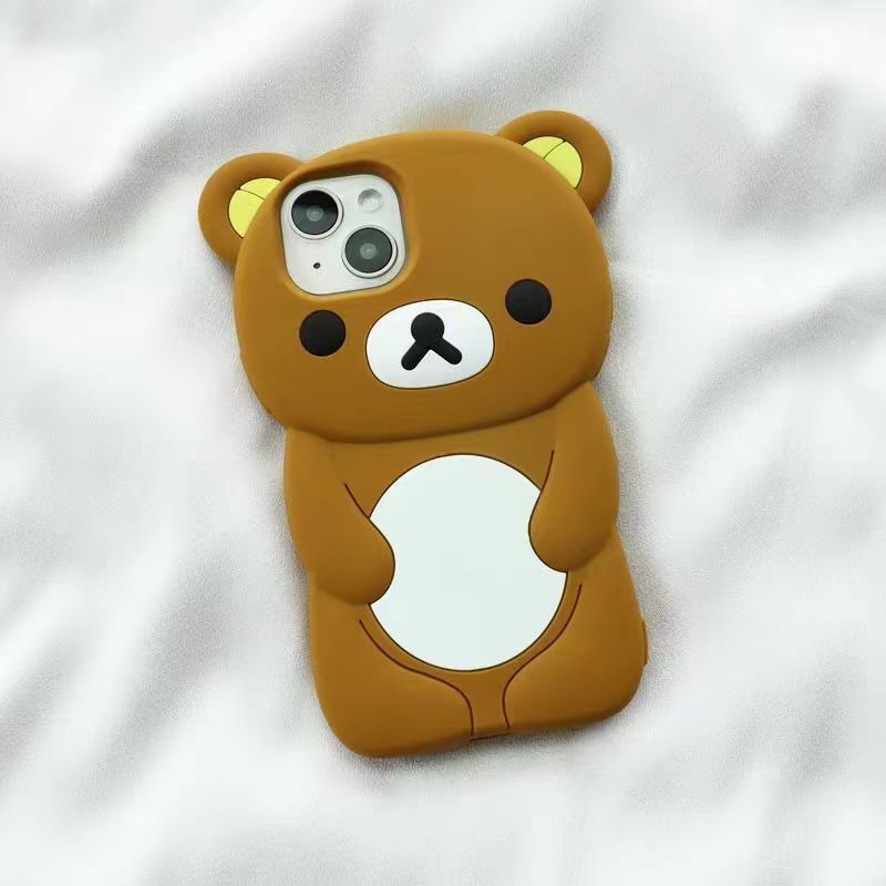 Phone Accessories Online - Rilakkuma Silikon Handyhülle Niedliche Cartoon Vollschutz