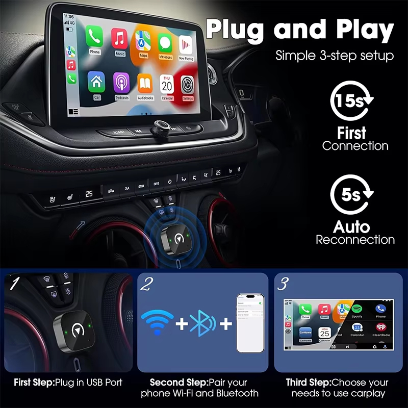 2-in-1 Wireless CarPlay Adapte – Phone Accessories Online Bewertung und Preis